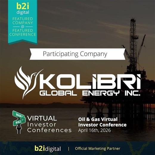 The B2i Digital team is pleased to announce Kolibri Global Energy Inc. (NASDAQ: KGEI)