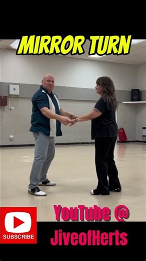 Novel Jive of Herts dance move for fast tempo music: Mirror Turn
