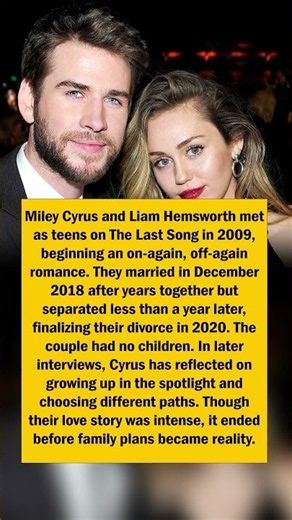 Miley & Liam’s Short‑Lived Marriage