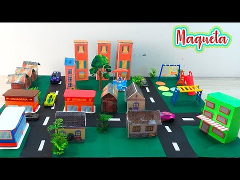MAQUETA DE CIUDAD CREATIVA: Construye una maqueta urbana con materiales fáciles