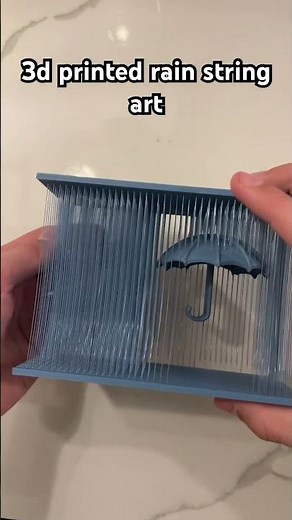 3d printed rain string art! #3dprinting #art #rain