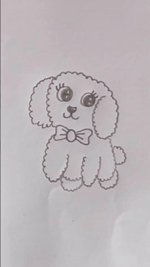 How to draw a cute puppy🐶 #drawing #beginnerarttips #youtubeshorts