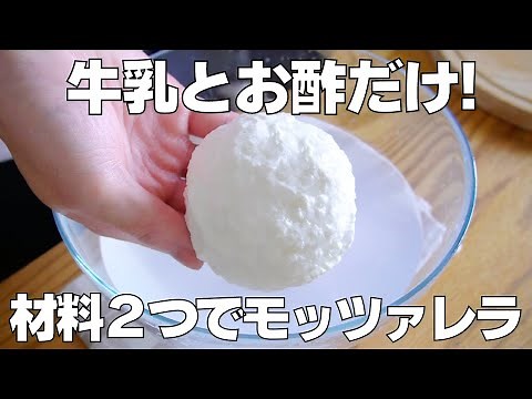 【材料2つ】牛乳とお酢だけ！モッツァレラチーズ作り方！ / 【syun cooking】