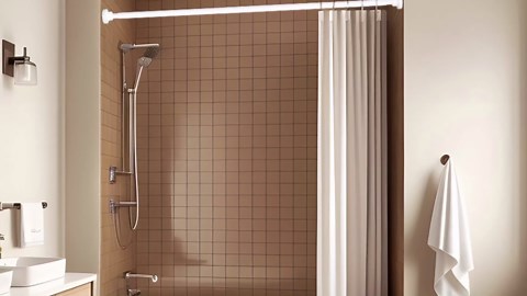 Tension Curtain Rod 30 To 49 Inch White Tension Rods Adjustable Spring Loaded Curtain Rods 7/8" No Drilling Tension Rods For Windows Bedroom Closet Doorway Door