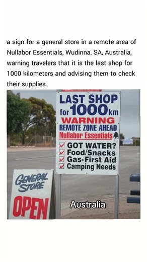 A sign for a general store in a remote area of Australia.