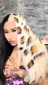How to do cheetah printed hair 🐆 | this was one for the books! 🤩 #hairart #wigs #nickiminaj