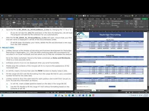 CGS1060C Excel Module 3 Project Demo Video Oct 19, 2022, Professor Maloney