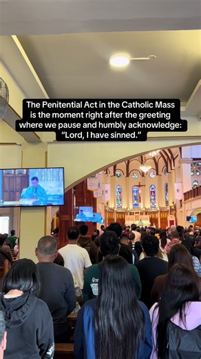 The Penitential Act isn’t just a prayer… it’s a heart reset before meeting Jesus in the Eucharist. 🙏✨ #CatholicFaith #HolyMass #LordHaveMercy #Confiteor #CatholicTok