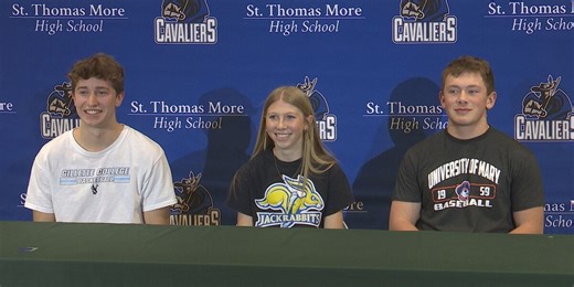 Three St. Thomas More Athletes Sign to continue their College Careers