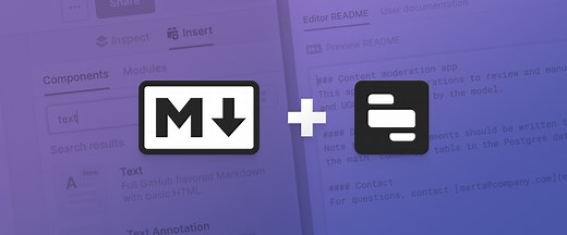 Retool Blog | Display sophisticated text via Markdown in Retool's Text component