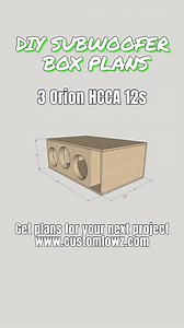 59K views · 620 reactions | (3) Orion HCCA 12s DIY Subwoofer Box Plans #caraudio #subwooferbox #diy #12v | CustomLowz | Facebook