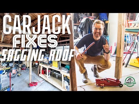 Sagging Roof // Ceiling Joists Install in Garage Workshop