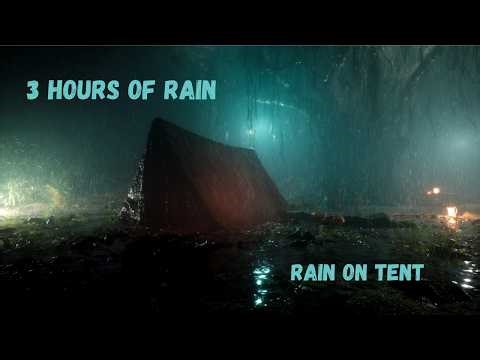Heavy Rain on Tent in the Forest 🌧️ Relaxing Nature Sounds | 3 Hours