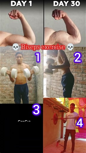 “4 Best Biceps Exercise 💪 | घर पर बाइसेप्स कैसे बनाएं 🔥”#shorts #shortsfeed