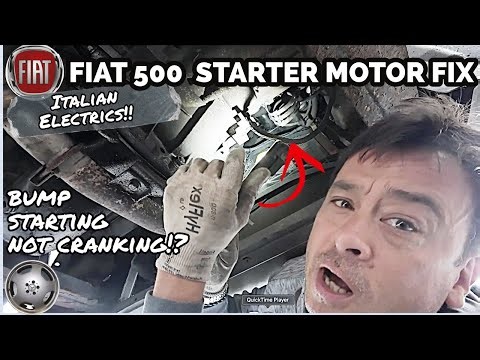 Fiat 500 No Crank Starter Motor Fix + Bump Starting Car!