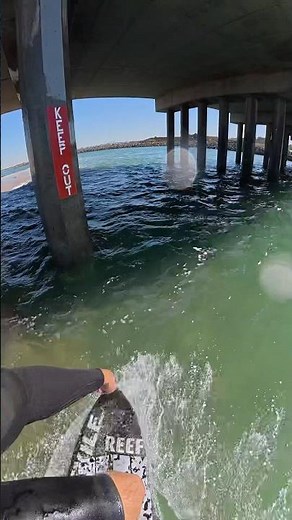Skimboarding a forbidden wave 🛑