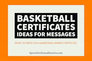 Youth Basketball Certificate - Messages To Recognize & Inspire