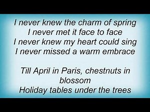 Ella Fitzgerald - April In Paris Lyrics