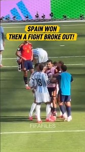 Argentina vs Spain Fight After FIFA World Cup Final 2026 😳 Full Time Clash #shorts