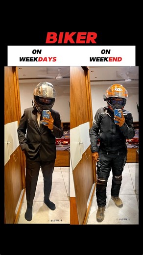 Biker on Weekdays vs Weekend #biker #rider #bikerlife #ktm #motivation #shorts #trending