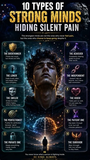 10 Types Of Strong Minds Hiding Silent Pain