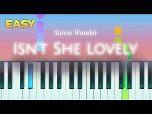 Stevie Wonder - Isn’t She Lovely - EASY Piano TUTORIAL by Piano Fun Play