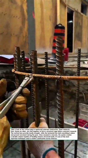 The Rebar Trick That Makes Concrete Columns Stronger! #Construction #Rebar #Concrete