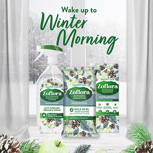 There’s nothing quite like our Winter Morning cleaning collection. This Seasonal Scent is crisp, fresh and uplifting with a touch of seasonal spice. ❄️ Exclusively available at @homebargains | Zoflora