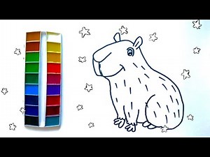 ✏️How To Draw ✏️ A Capybara 🩷🩷🩷 | Easy Drawing For Kids ✏️