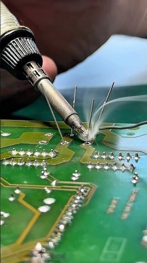 How to properly solder a component onto a circuit board #industrialautomation #electronics