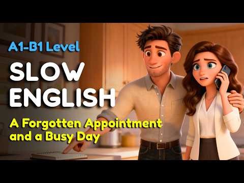 A Forgotten Appointment and a Busy Day | Easy English Listening for Beginners (A1–B1)