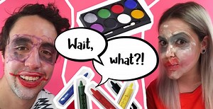 Wait, what?! Amikor a halloweeni smink vakon készül - VIDEÓ