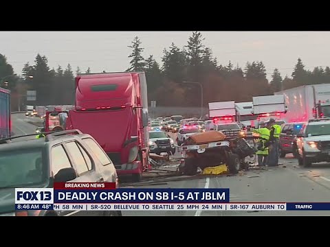Deadly crash on southbound I-5 near JBLM | FOX 13 News