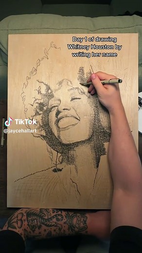 Drawing Whitney Houston: Creative Artwork Tutorial