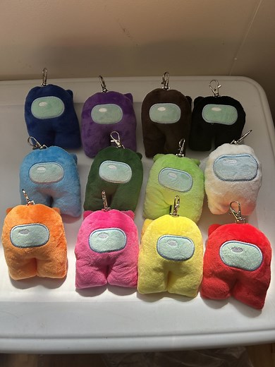Among Us Plush Keychain Squeaky Squishable Toy Multiple Colors - Etsy