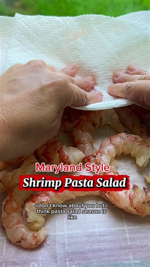 Maryland style shrimp pasta salad 🦐 Creamy, tangy, loaded with Old Bay flavor, and perfect for warm weather meals or easy lunches. This one always disappears fast. Ingredients • 1 pound small shell, shellbow, or elbow pasta • 1 pound peeled and deveined shrimp • 2 medium ribs celery, finely chopped • 1/2 white onion, grated • 1/2 cup mayonnaise • 2 1/2 tablespoons apple cider vinegar • 1/2 tablespoon plus 2 1/2 teaspoons Old Bay or another seafood seasoning • 1 tablespoon olive oil • Optional f