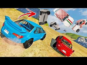 The ULTIMATE Car Avalanche Challenge! Downhill Destruction! - BeamNG Multiplayer
