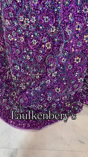 COVERED in rhinestones 🤩 This one is completely crystallized 💜💎 Bow can be placed wherever you like. Custom Couture with Johnathan Kayne! Size 4! #pageant #couture #luxuryfashion #fyp #shopfaulkenberys #couturefashion #purpledress #gorgeous #largestinventory #pageantgown #eveninggown #formalwear #comeseeus | Shop Faulkenberys