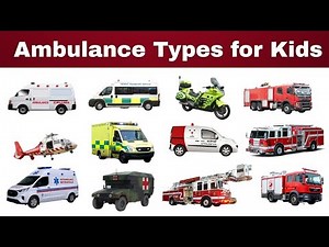 Emergency Vehicles | 25 Emergency Vehicles for Kids Fire Truck, Police Car, Ambulance Learning Video