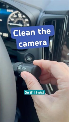 Clean the backup camera -from inside your Subaru