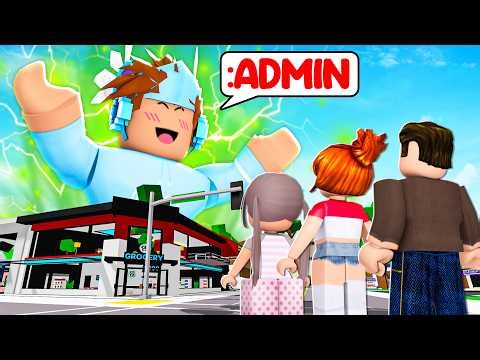 I Trolled A FAMILY With OP ADMIN COMMANDS In Brookhaven...