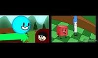 Mix of 2 videos from youtube : Golf With Friends: Normal vs BFDI Fan Animation