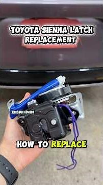 How to replace your lift gate latch on a Toyota sienna.