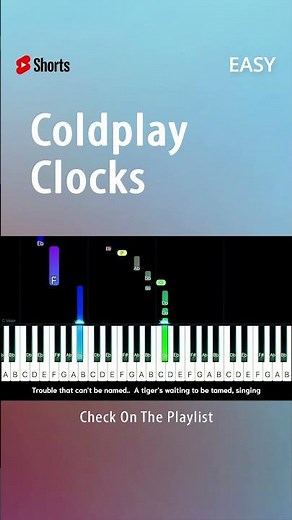Coldplay - Clocks - EASY Piano TUTORIAL by Piano Fun Play #shorts