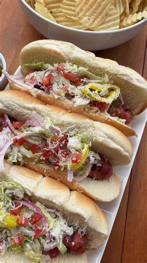 Grinder Salad Hot Dogs: Viral Sandwich Topping Recipe