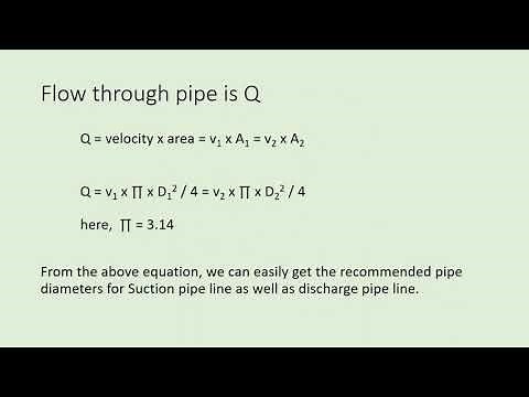Basic Pipe Sizing Pump Suction Discharge Line Water Velocity Real Example Fluid Flow Calculation