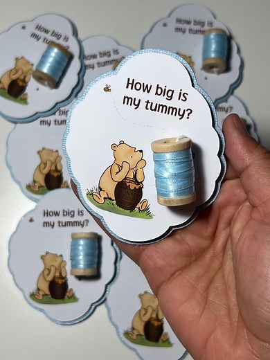 Winnie the Pooh Baby Shower Game: Mommy's Belly Size - Etsy