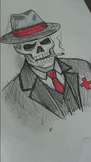 Pencil sketching 😈 Drawing || skeleton face drawing