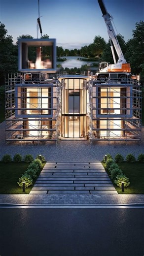 Building a luxury home in 5 seconds: A complete record of modern modular home construction#modular