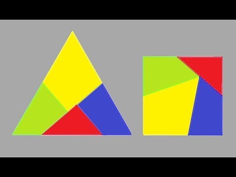 Dudeney's dissection (From an equilateral triangle to a square)